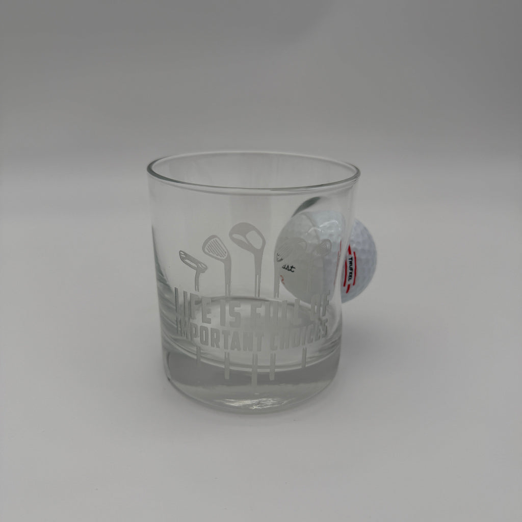 BenShot Golf Ball 11 oz Rocks Glass - The Ideal Personalized Gift for Golf Enthusiasts