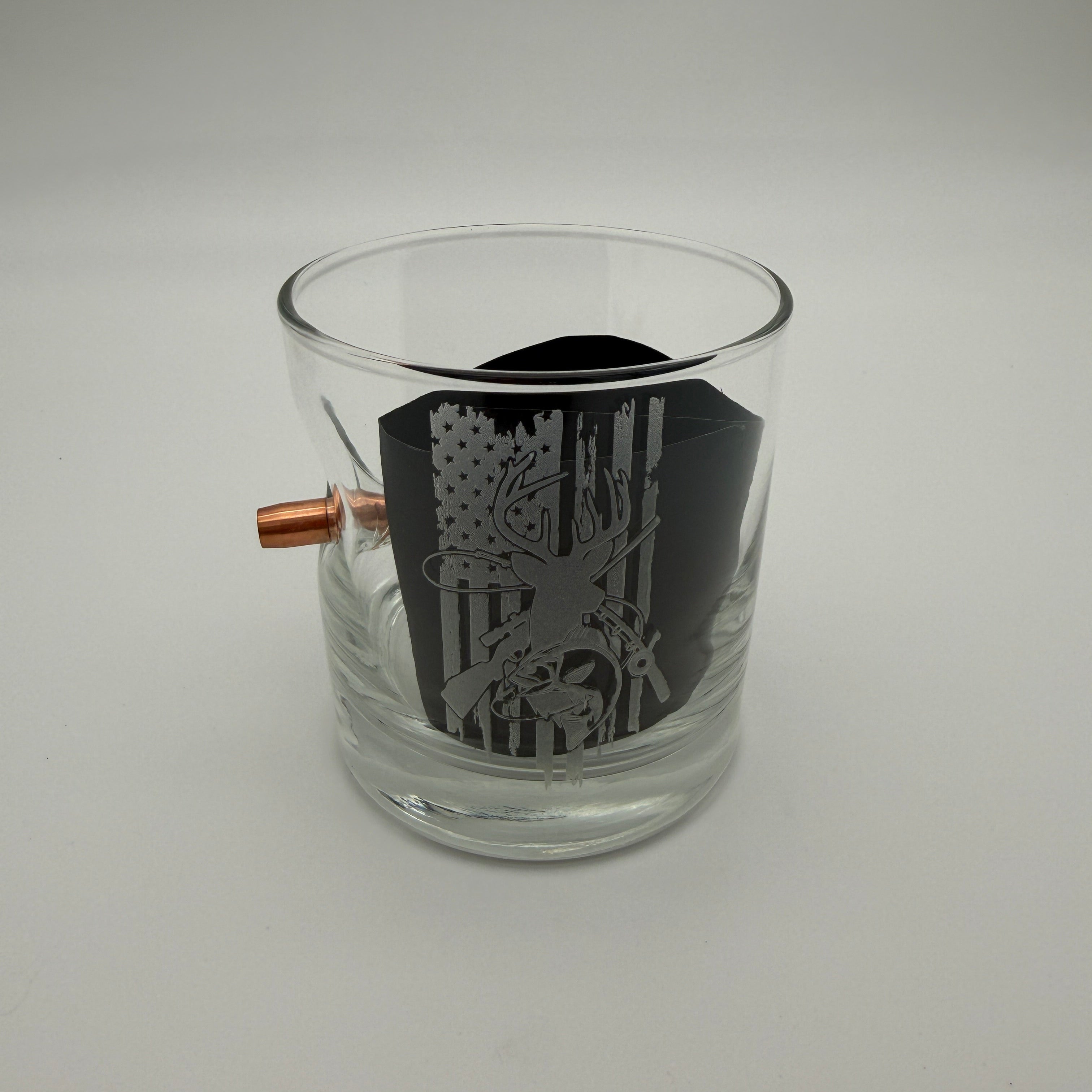 Custom BenShot .308 11 oz Rocks Glass - Unique Personalized Gift for Whiskey Lovers
