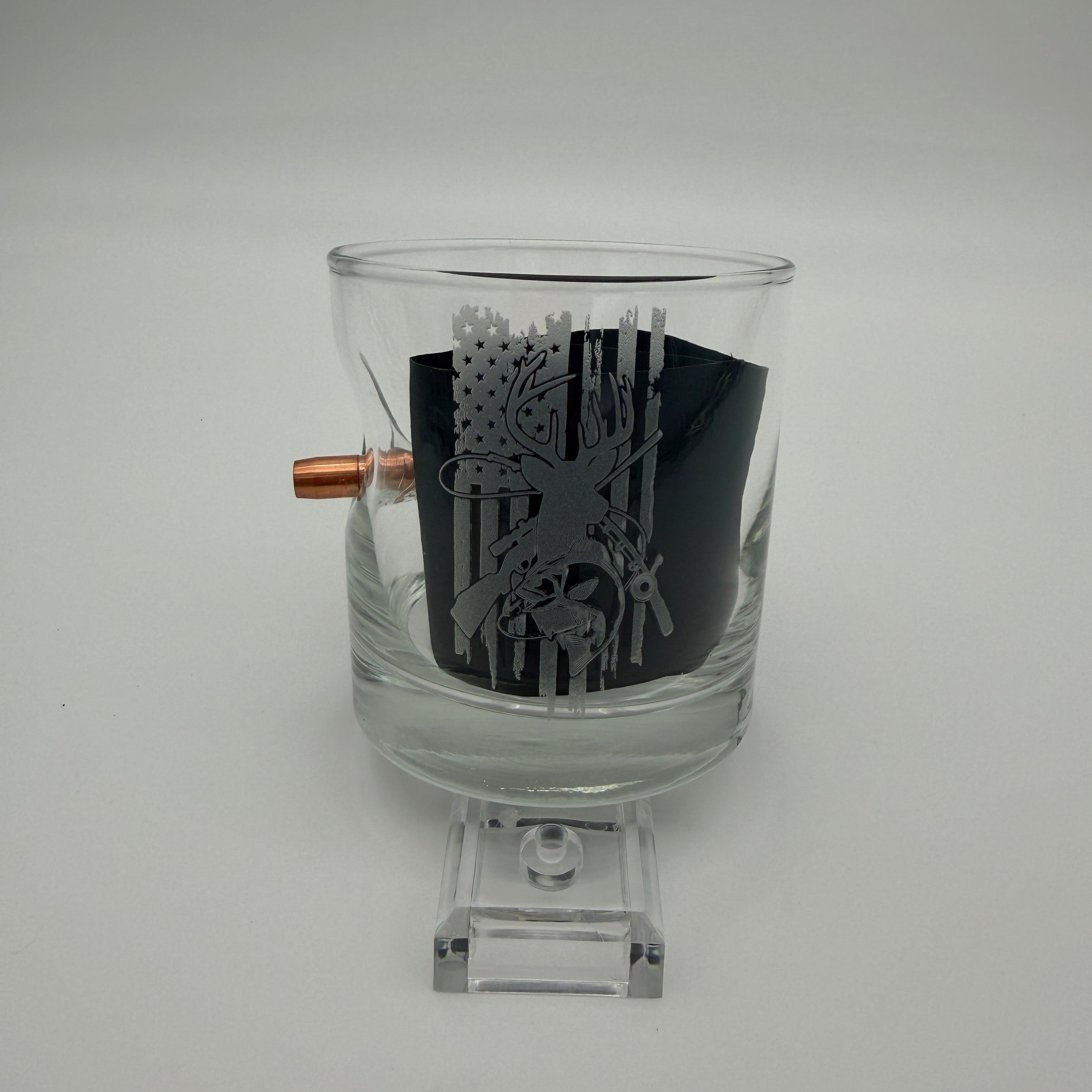 Custom BenShot .308 11 oz Rocks Glass - Unique Personalized Gift for Whiskey Lovers
