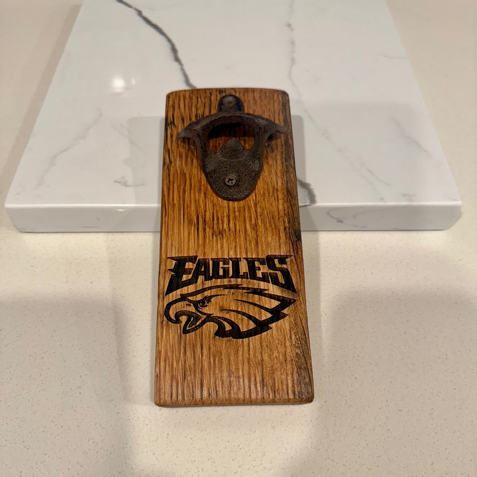 Custom Barrel Stave Bottle Opener - Unique Rustic Accessory For Your Bar