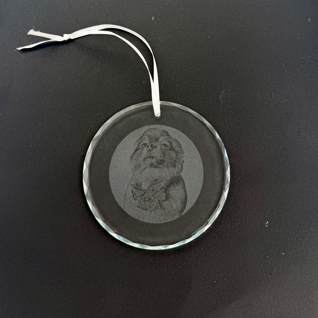 Custom 3" Crystal Round Faceted Ornament - Personalized Elegance for Every Occasion