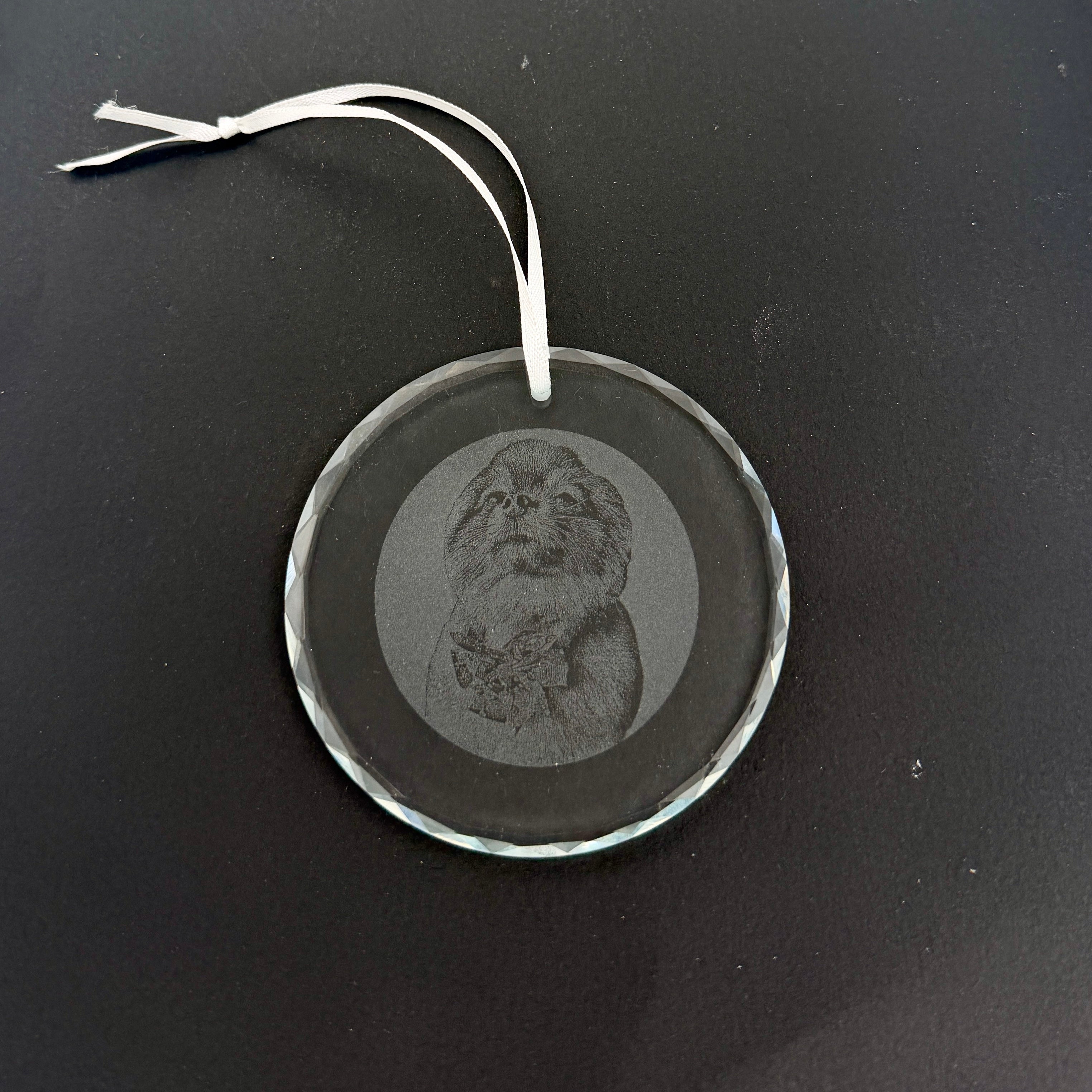 Custom 3" Crystal Round Faceted Ornament - Personalized Elegance for Every Occasion