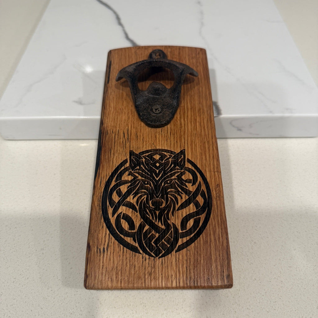 Custom Barrel Stave Bottle Opener - Unique Rustic Accessory For Your Bar