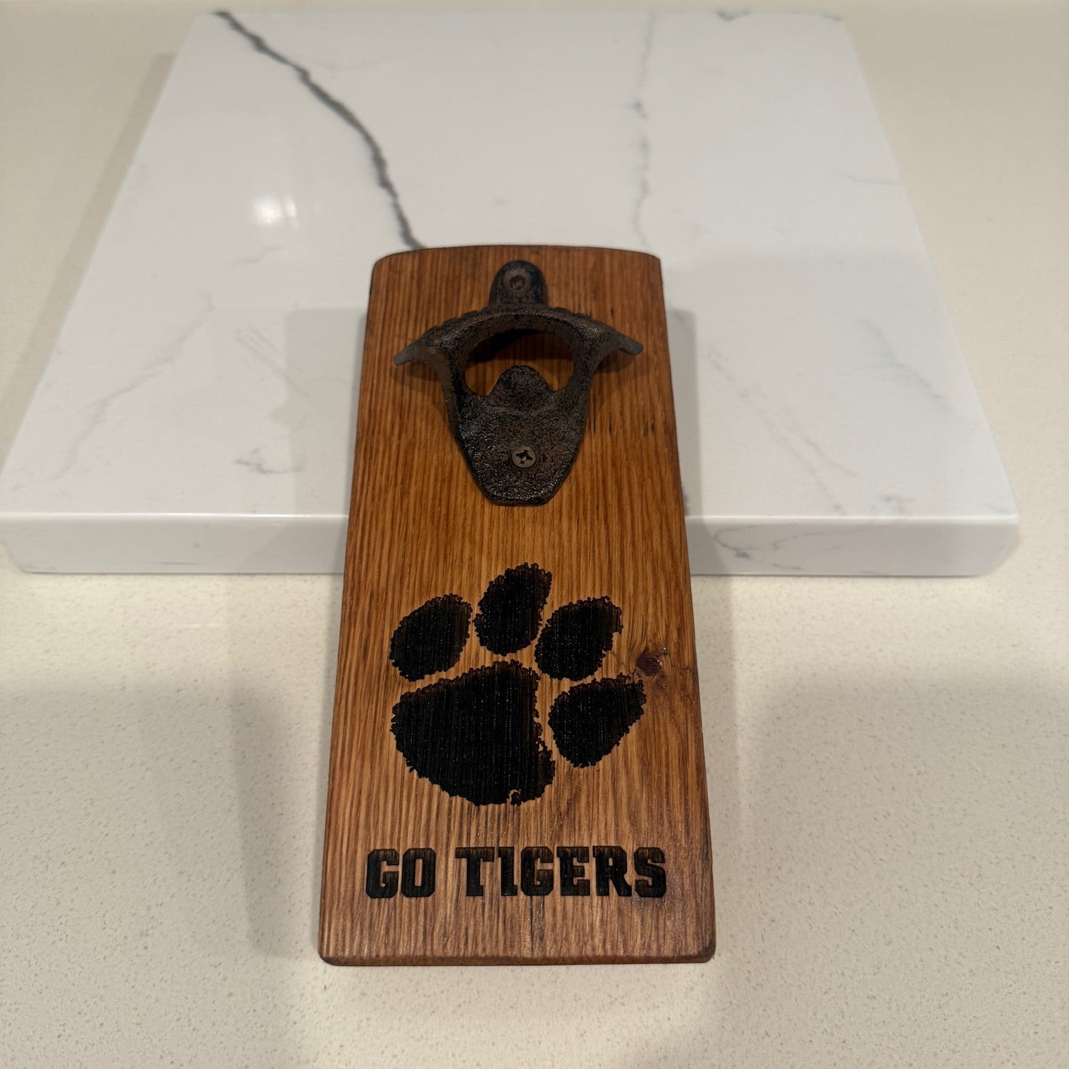 Custom Barrel Stave Bottle Opener - Unique Rustic Accessory For Your Bar