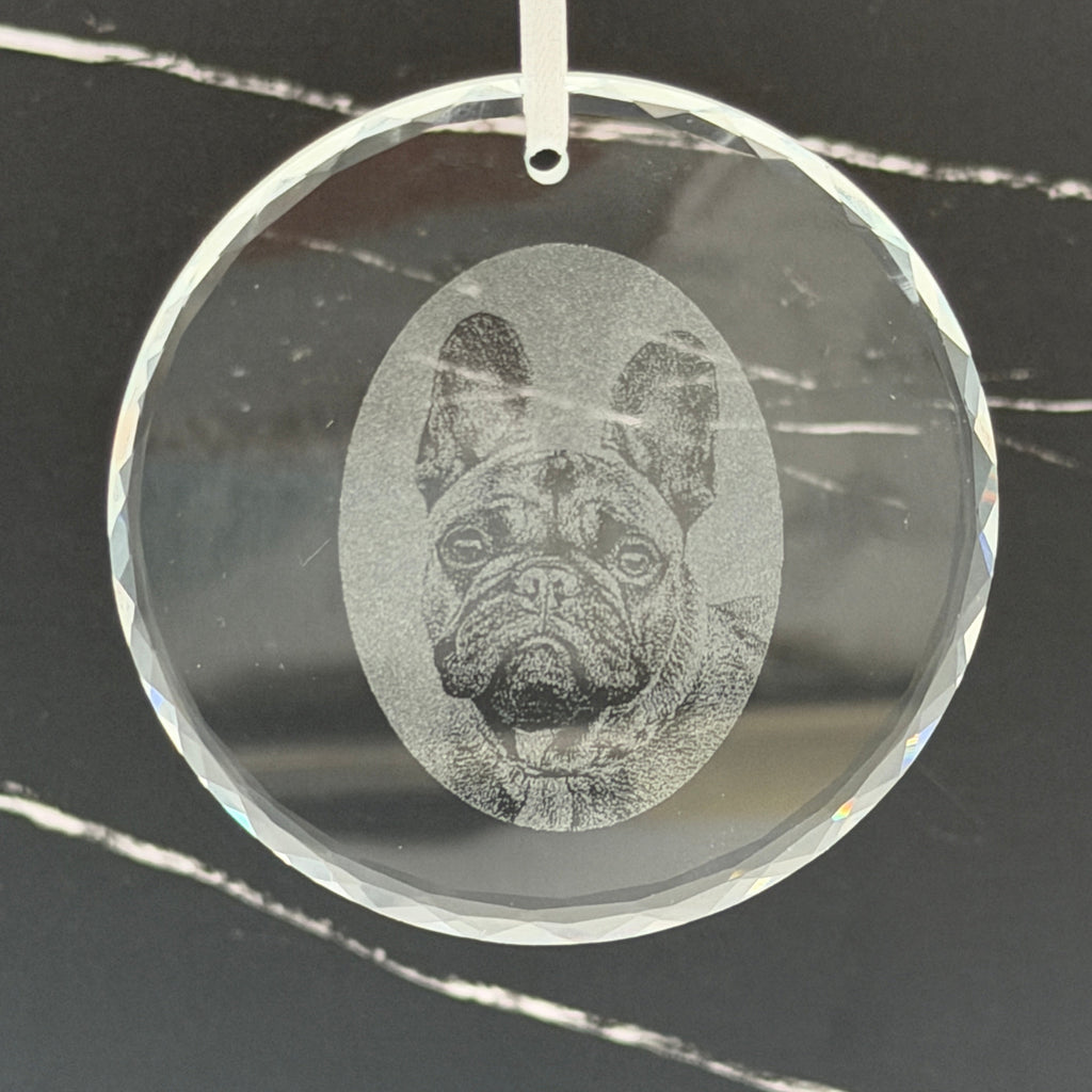 Custom 3" Crystal Round Faceted Ornament - Personalized Elegance for Every Occasion