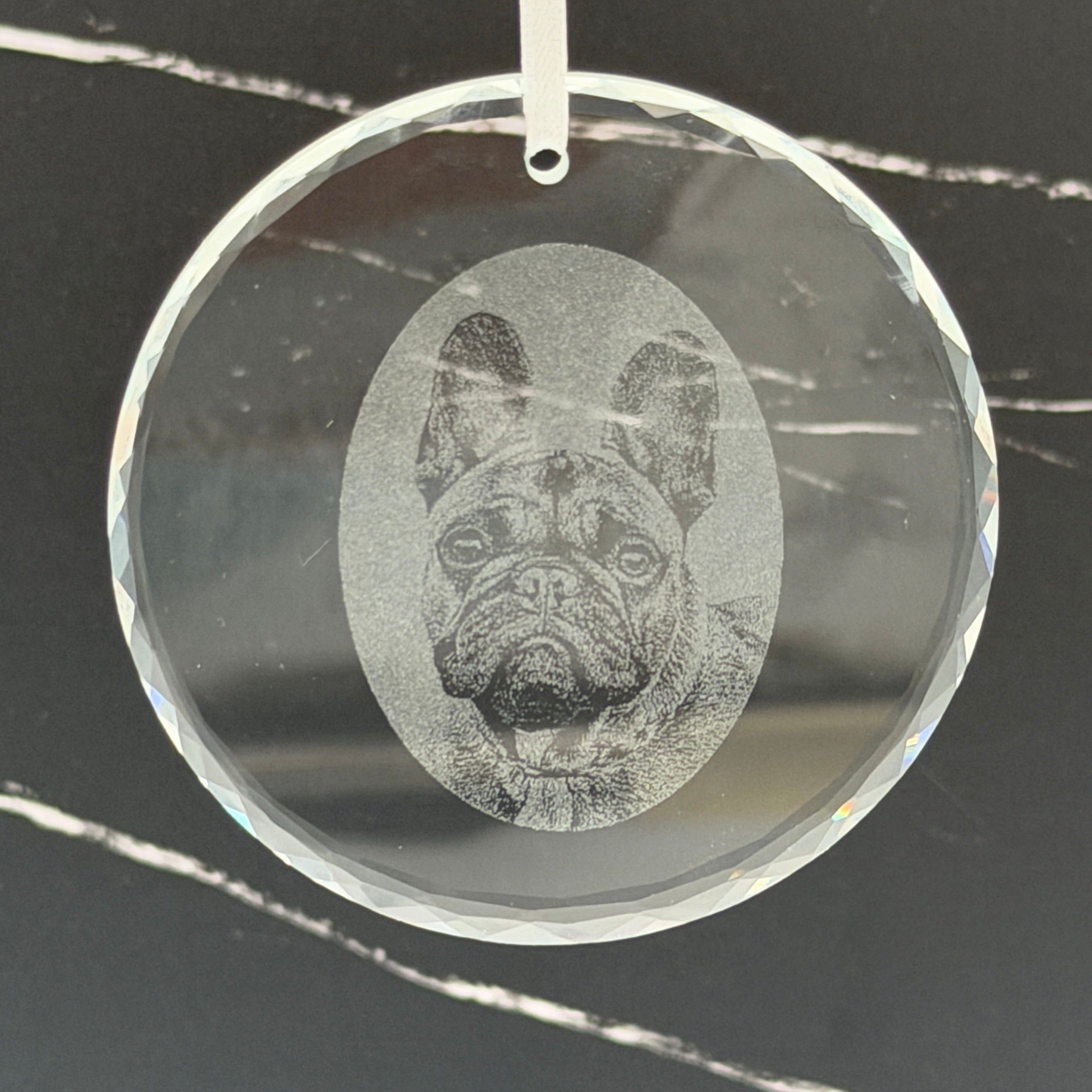 Custom 3" Crystal Round Faceted Ornament - Personalized Elegance for Every Occasion