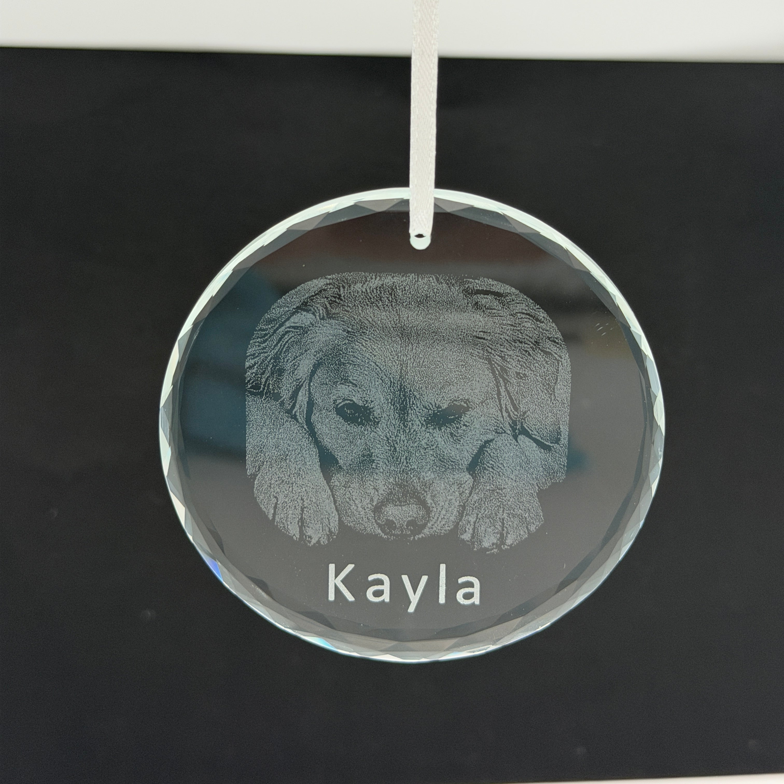 Custom 3" Crystal Round Faceted Ornament - Personalized Elegance for Every Occasion