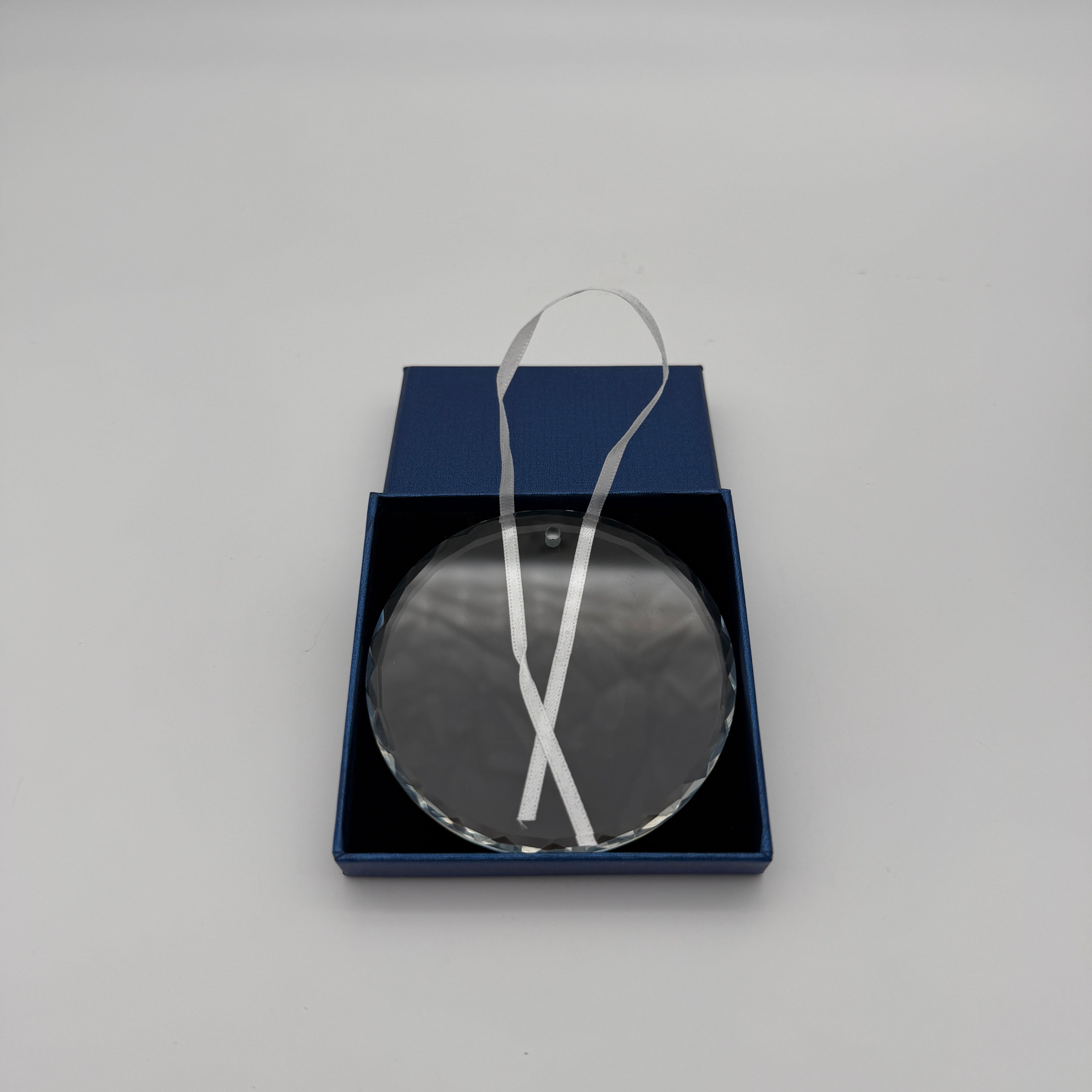 Custom 3" Crystal Round Faceted Ornament - Personalized Elegance for Every Occasion