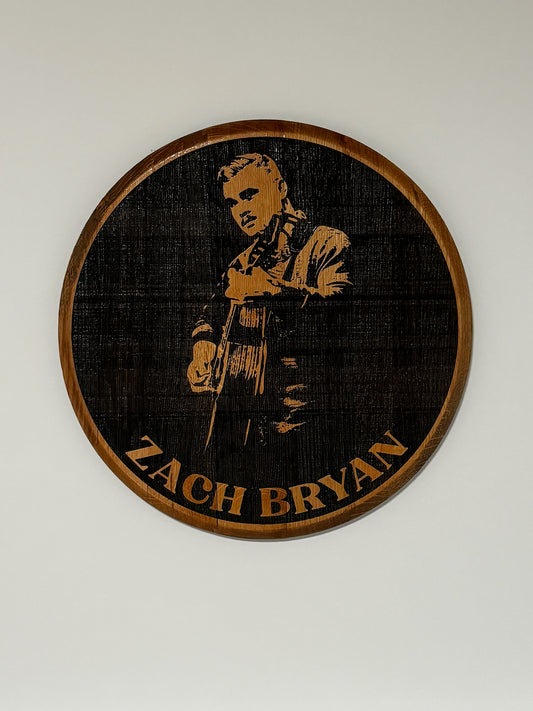 Custom Bourbon Barrel Head - Music, Movies, People & Pets