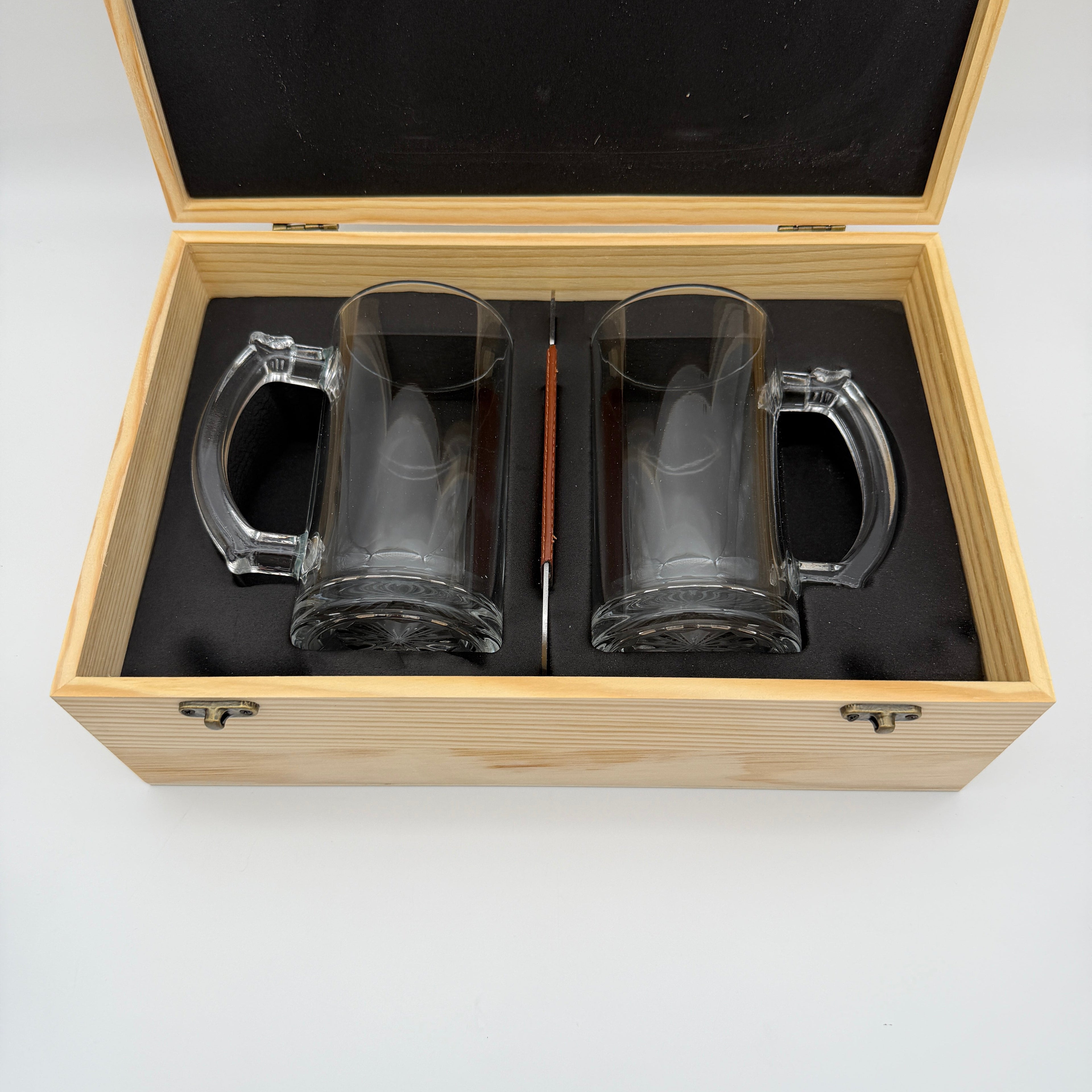 Personalized Beer Mug & Bottle Opener Box Set - Perfect For Beer Lovers