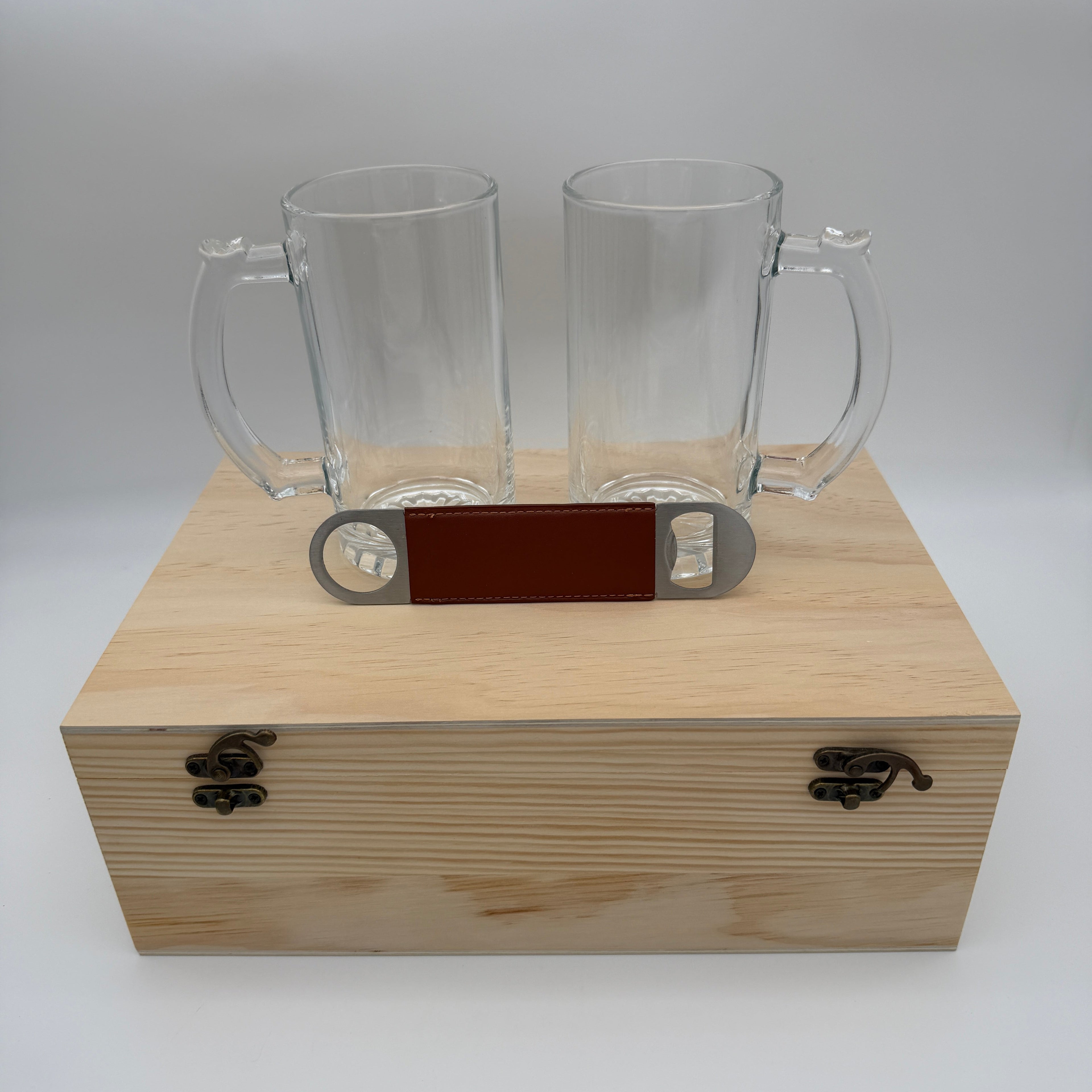 Personalized Beer Mug & Bottle Opener Box Set - Perfect For Beer Lovers