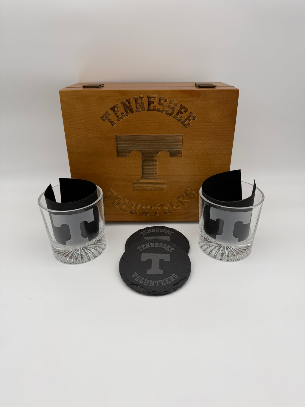 Whiskey Glass & Coaster Box - Customizable Gift Set For Every Occasion