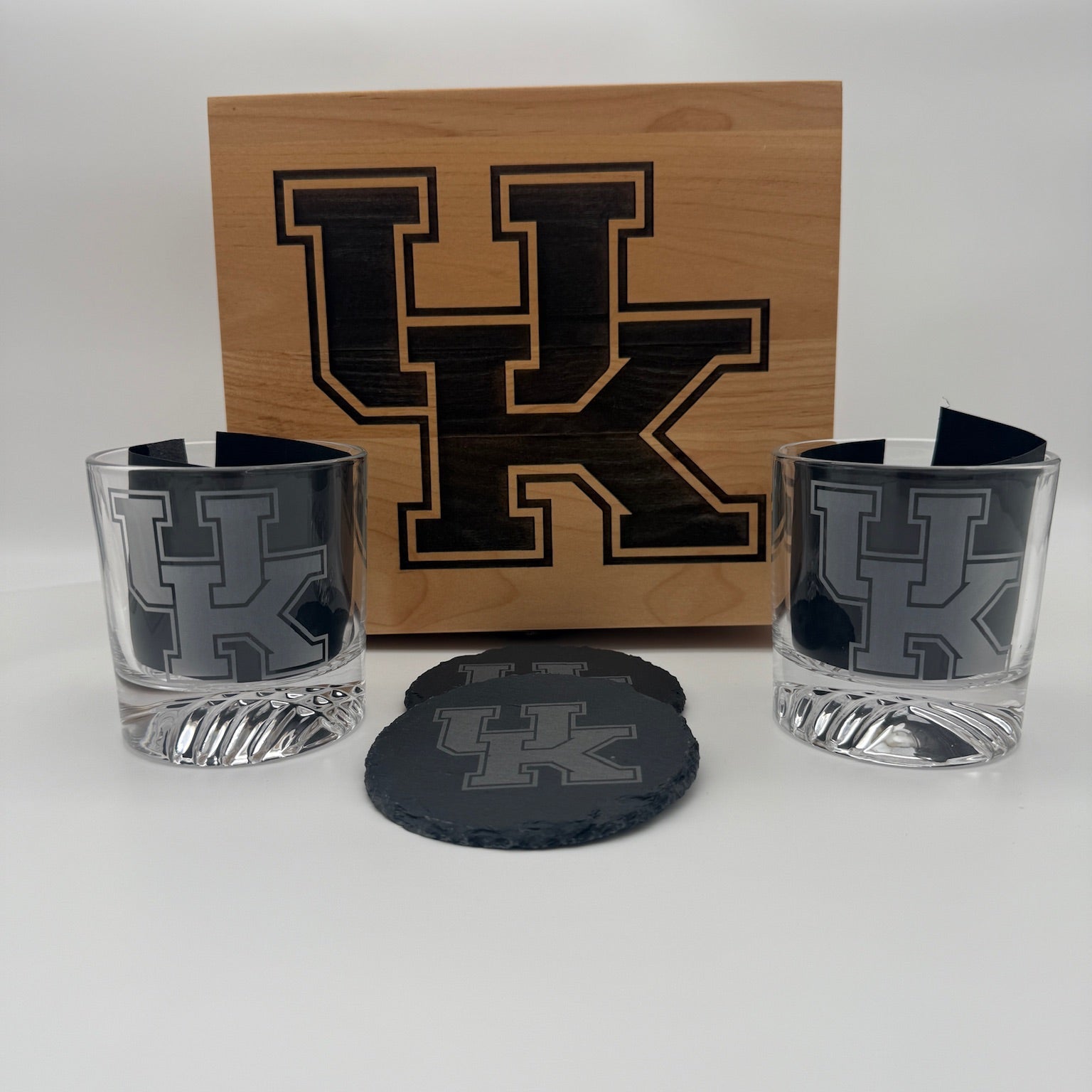 Whiskey Glass & Coaster Box - Customizable Gift Set For Every Occasion