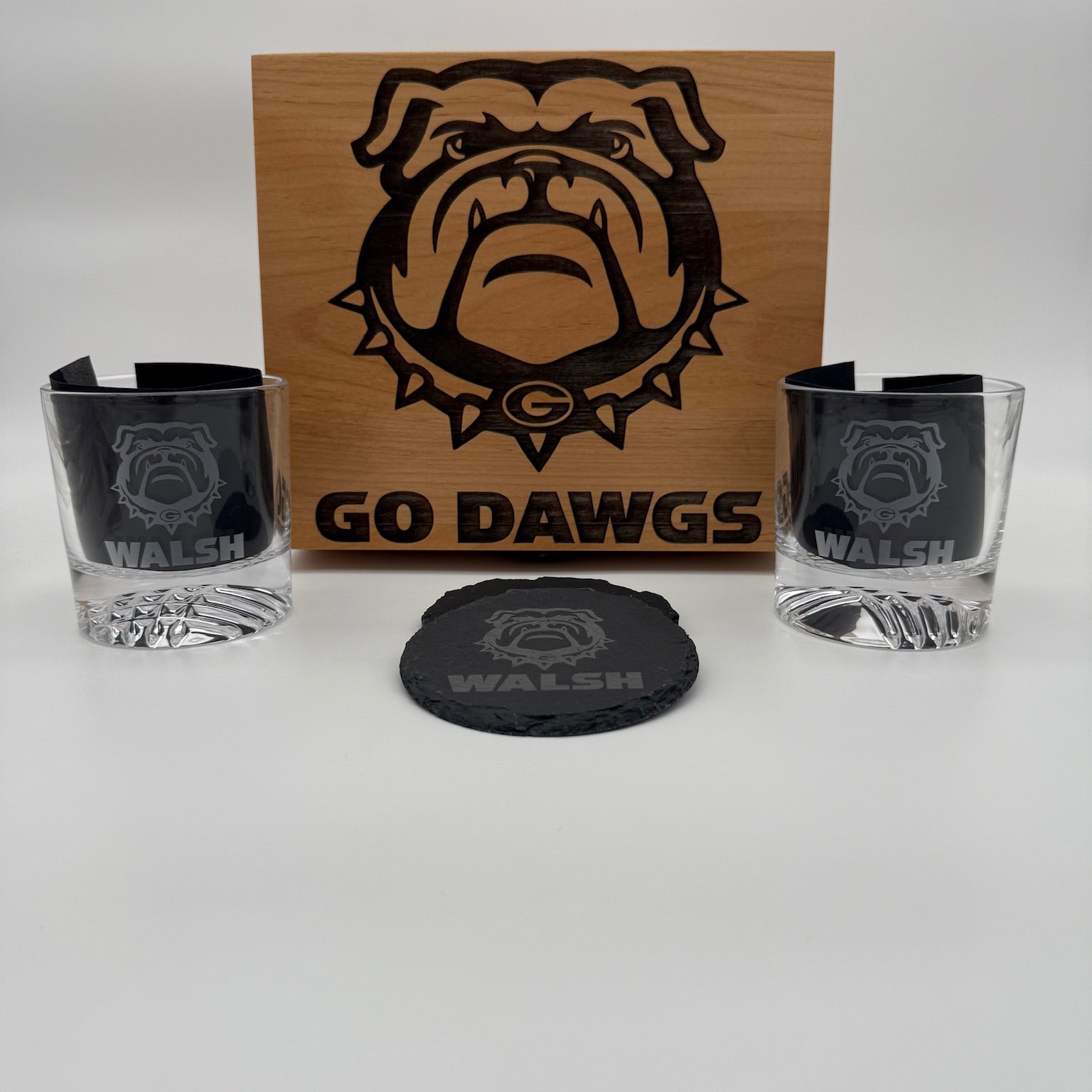 Whiskey Glass & Coaster Box - Customizable Gift Set For Every Occasion