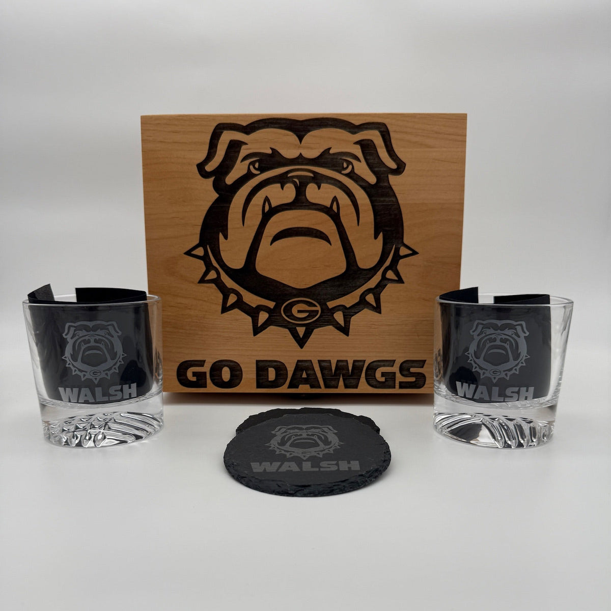 Whiskey Glass & Coaster Box - Customizable Gift Set For Every Occasion