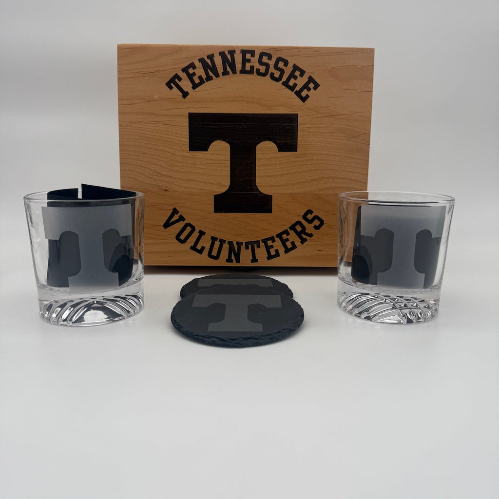 Whiskey Glass & Coaster Box - Customizable Gift Set For Every Occasion