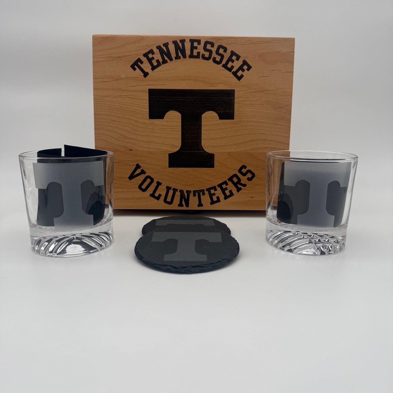 Whiskey Glass & Coaster Box - Customizable Gift Set For Every Occasion