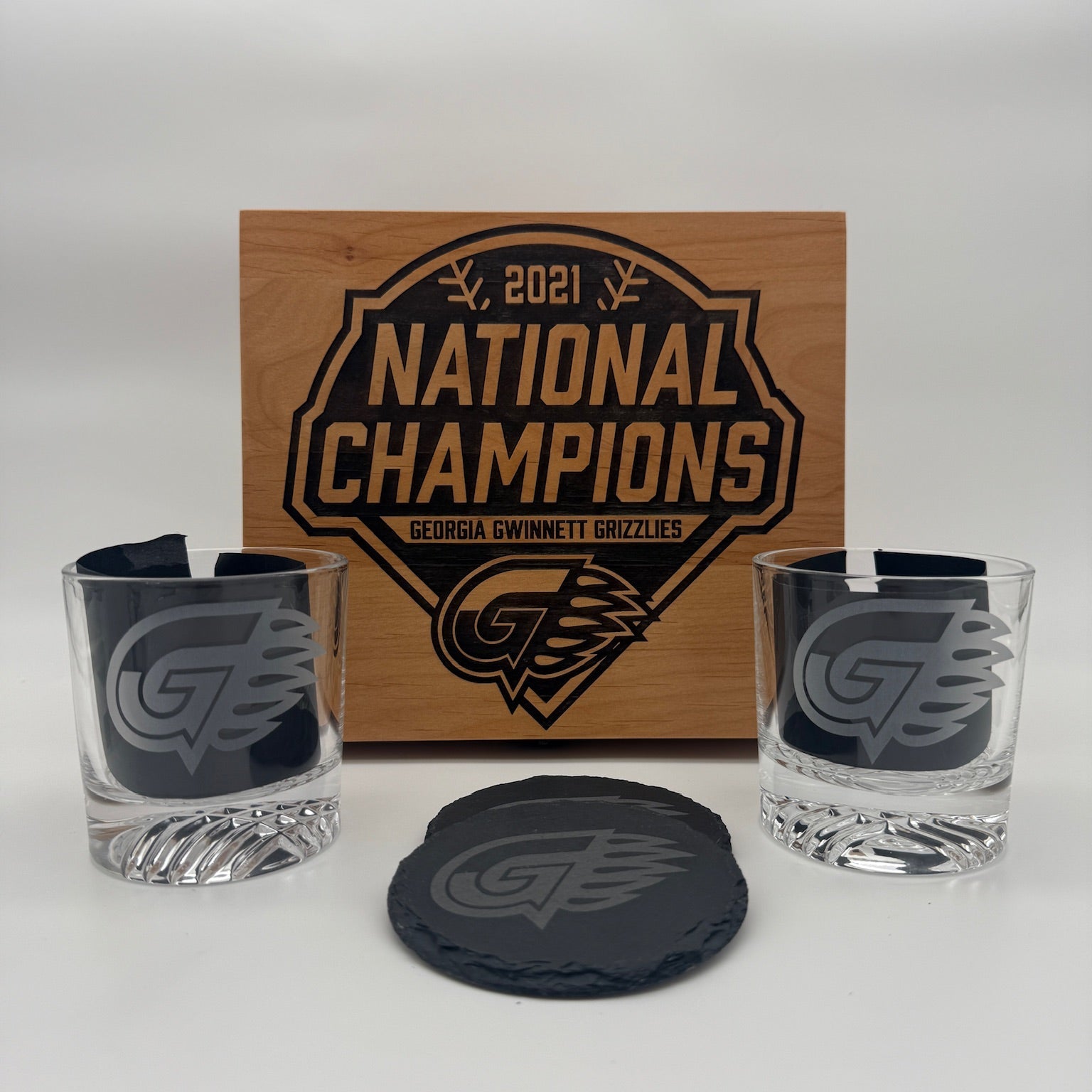 Whiskey Glass & Coaster Box - Customizable Gift Set For Every Occasion