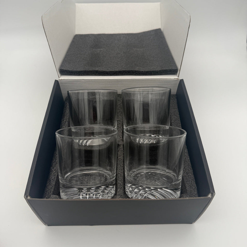 Whiskey Lovers' Custom Glass Set (4) - Unique Personalized Options