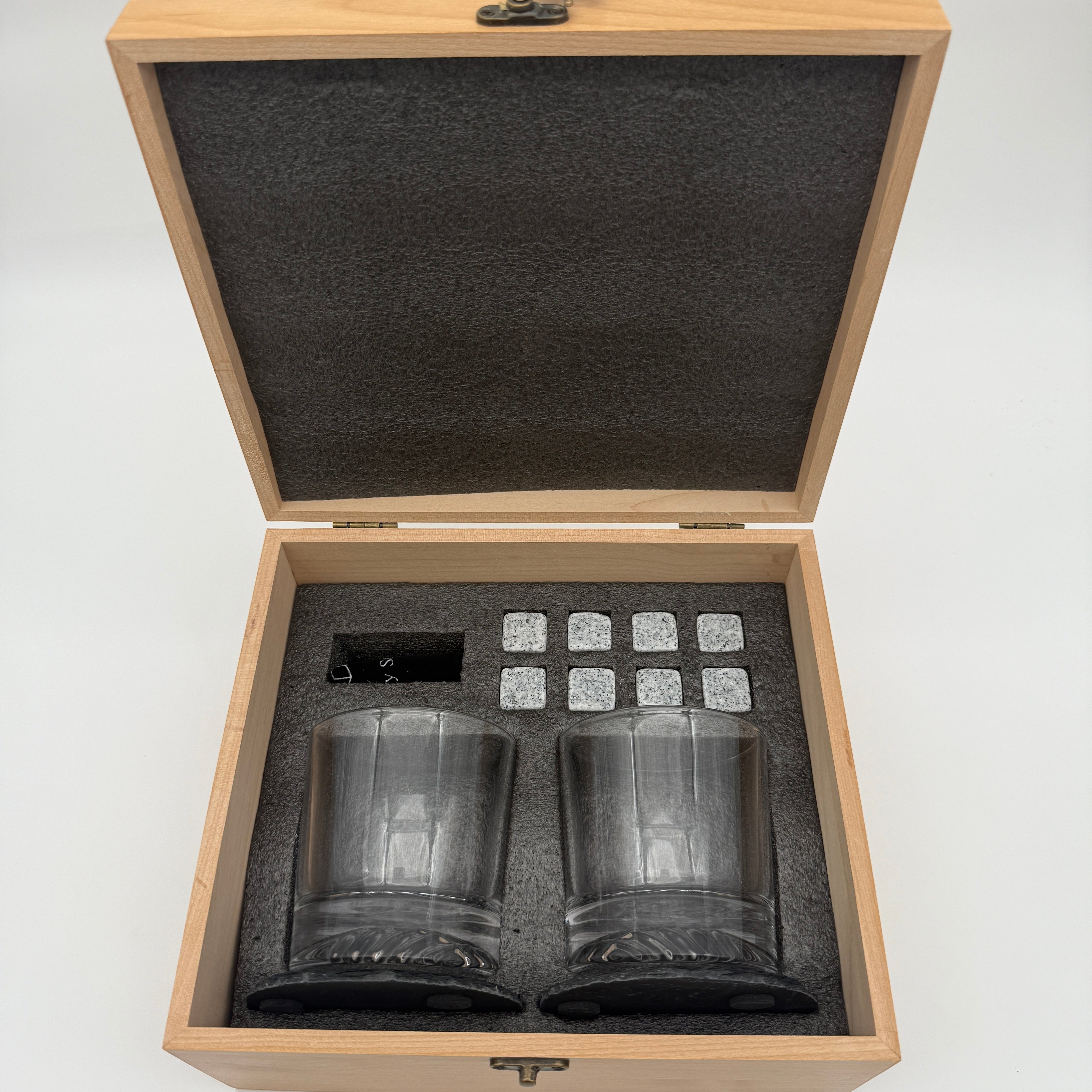 Whiskey Glass & Coaster Box - Customizable Gift Set For Every Occasion