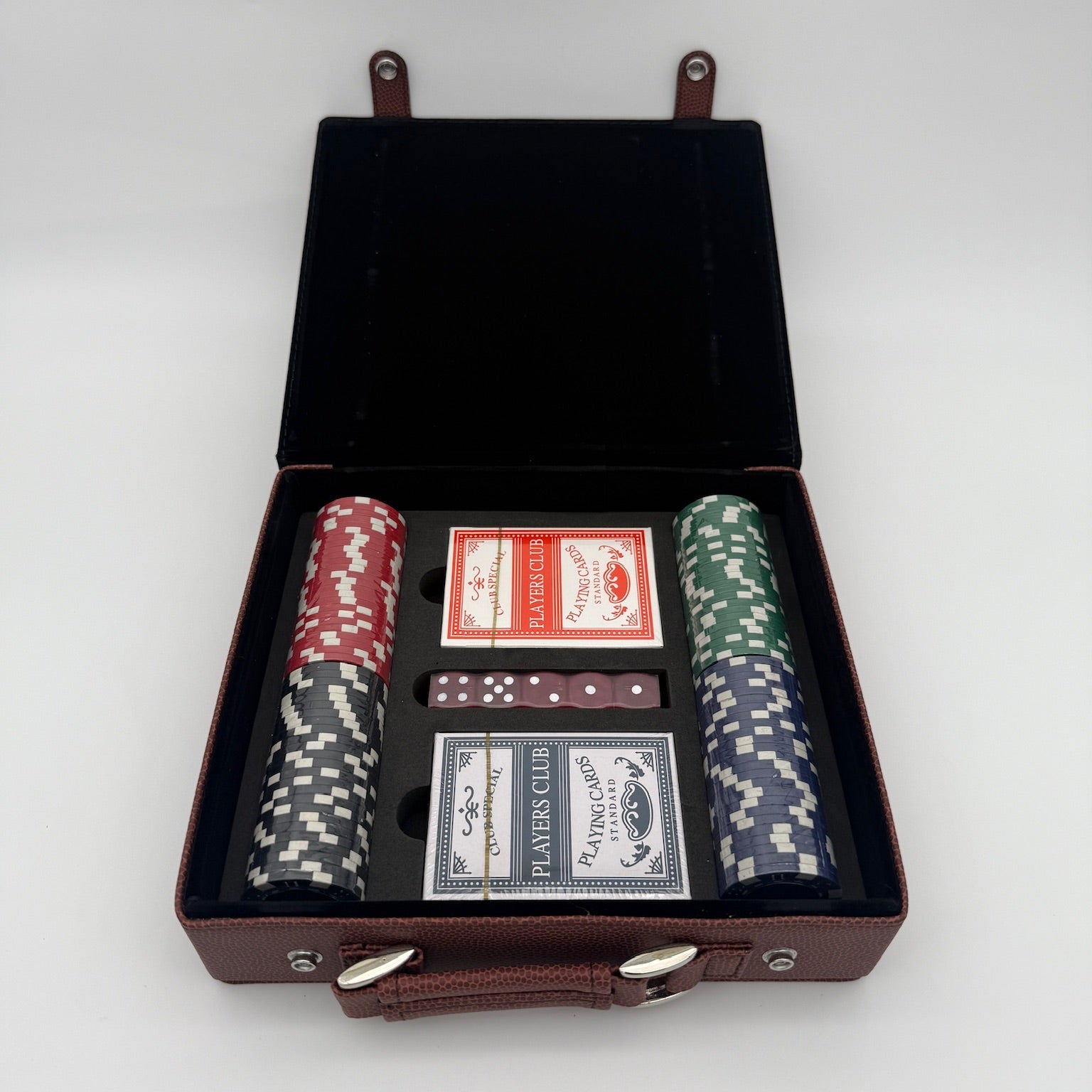 Custom Football Leatherette Poker Chip Set - Perfect For Game Day