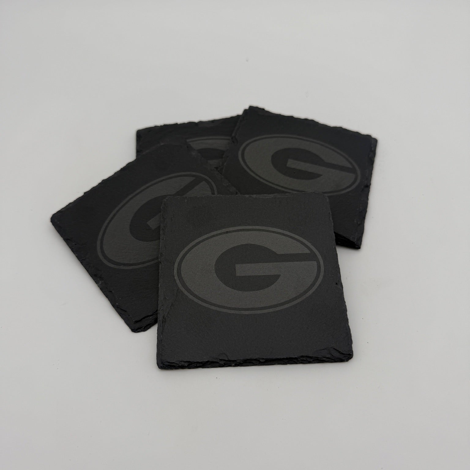 Engraved Slate Coaster Set (4) - Unique And Stylish Drinkware Accessory