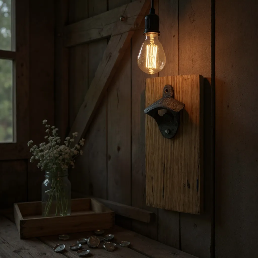 Custom Barrel Stave Bottle Opener - Unique Rustic Accessory For Your Bar