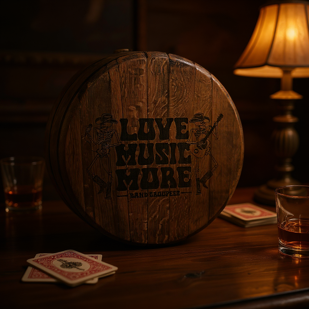 Custom 21" Whiskey Barrel Head Sign – Authentic & Personalized