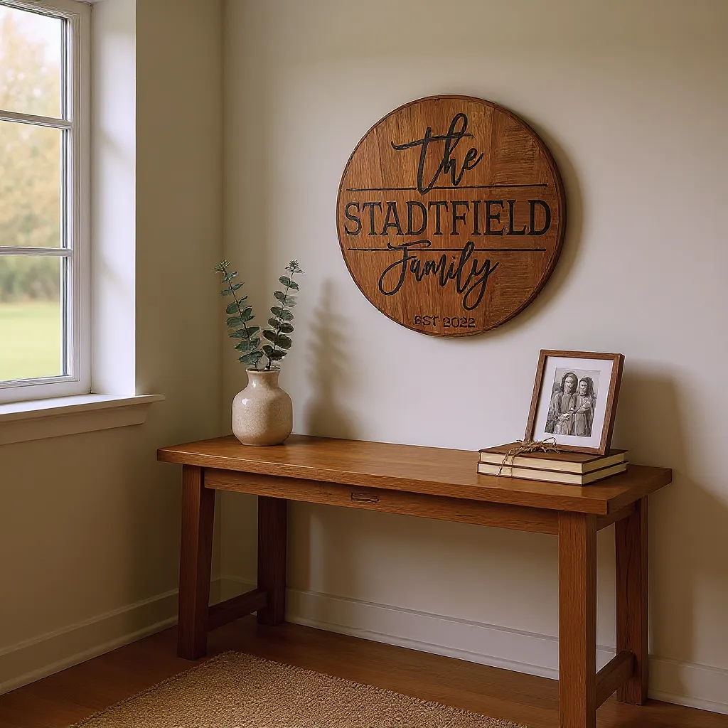Custom 21" Whiskey Barrel Head Sign – Authentic & Personalized