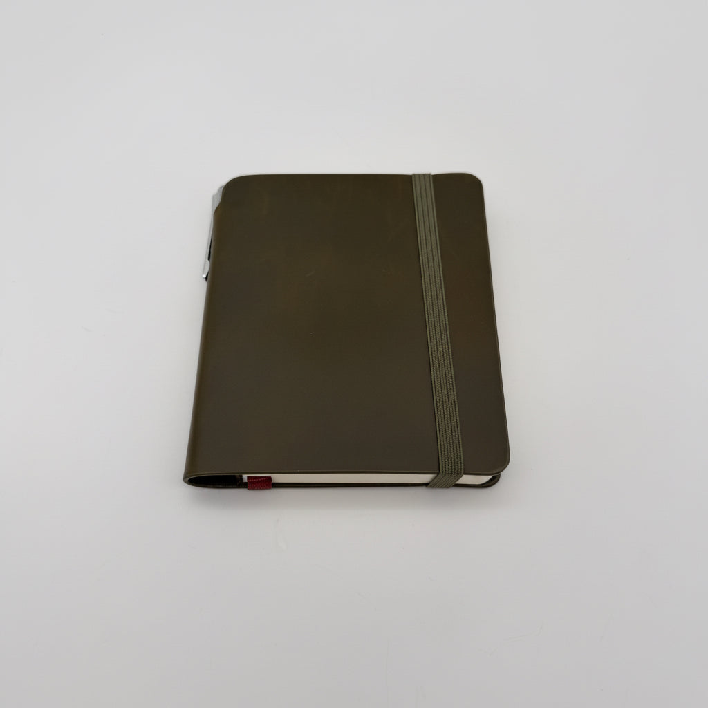 Mini Leatherette Notebook with  Pen - Pocket-Sized Engravable Journal