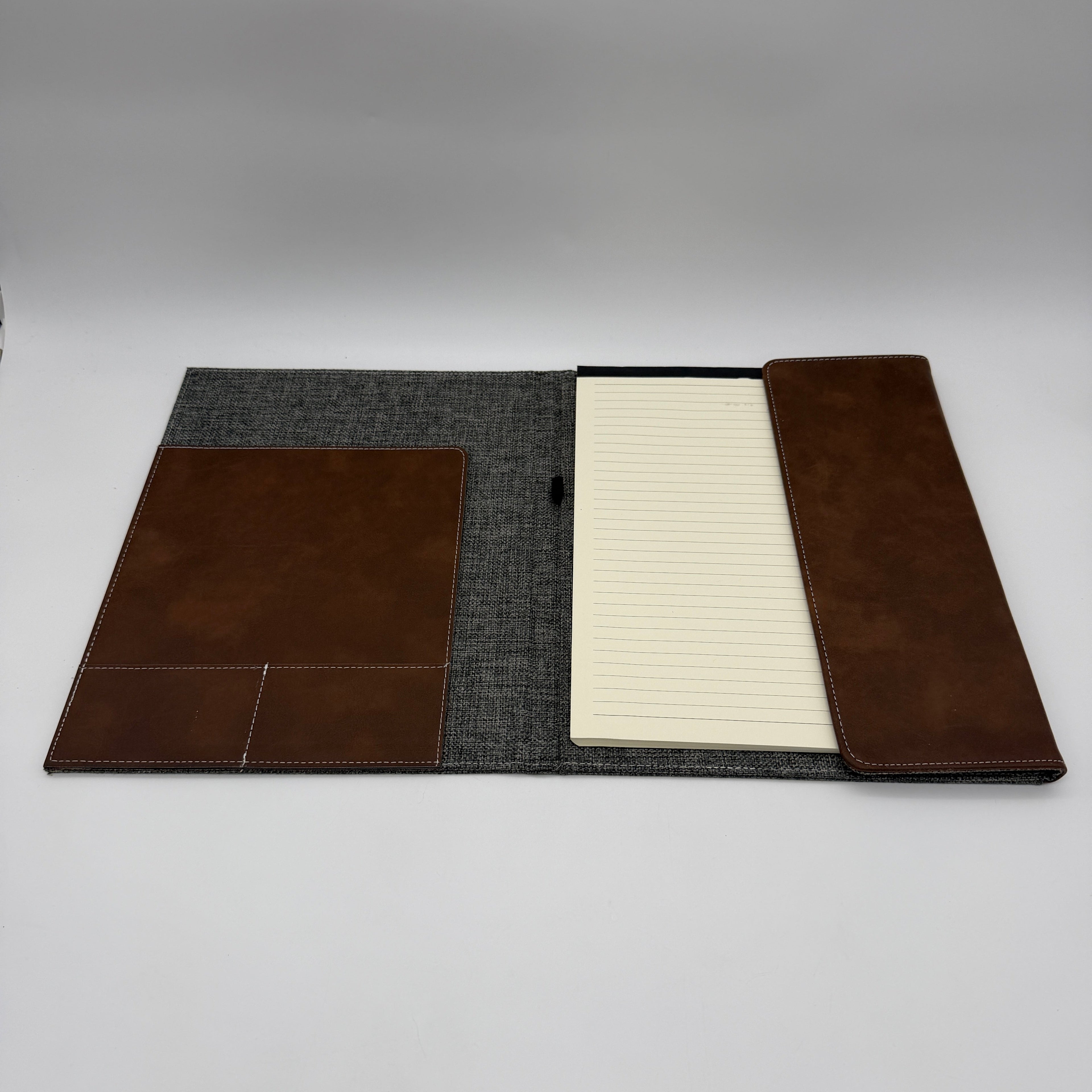 Leatherette Portfolio with Lined Pages