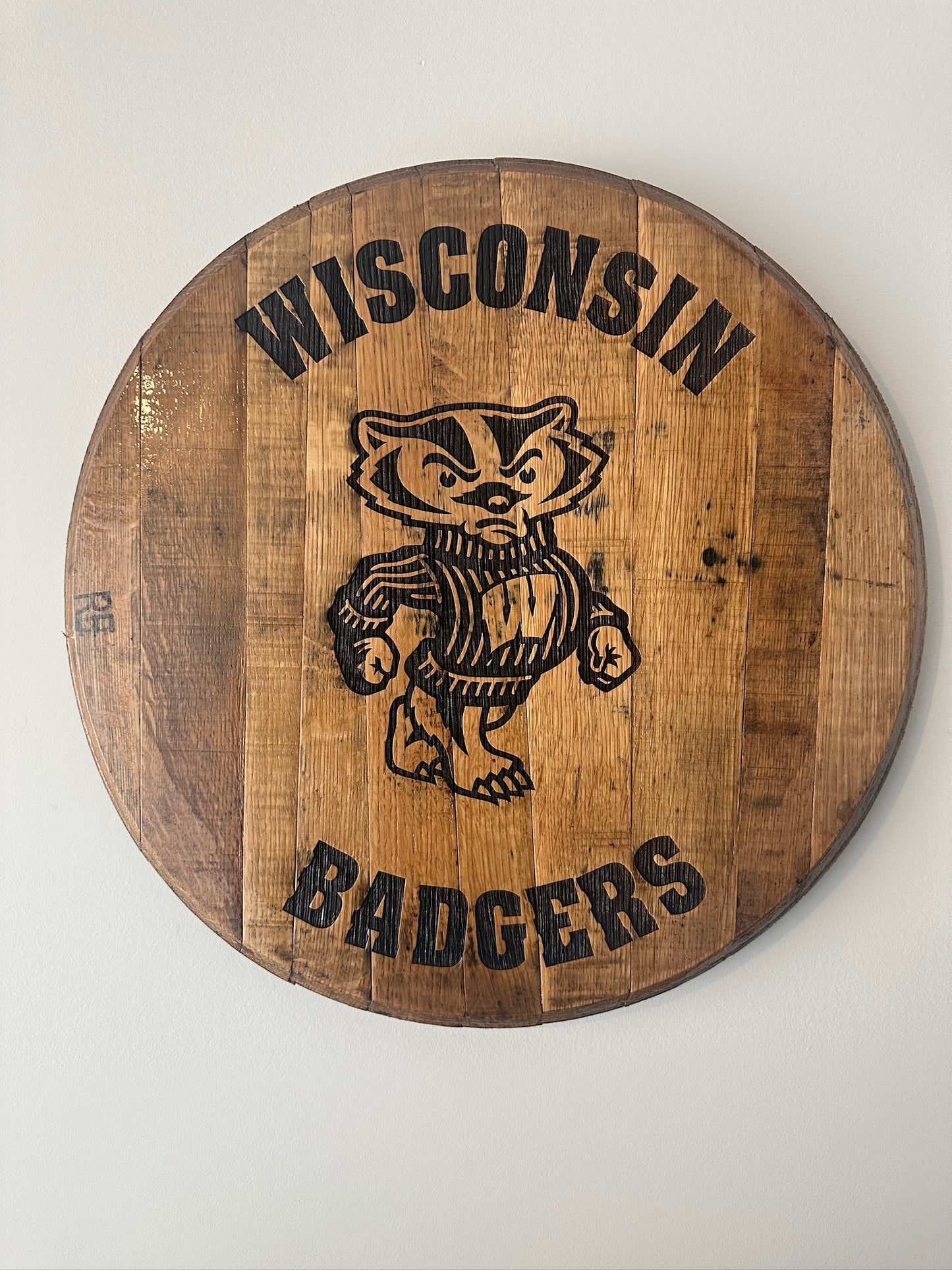 Wisconsin Badgers Bourbon Barrel Head