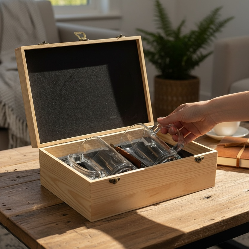 Personalized Beer Mug & Bottle Opener Box Set - Perfect For Beer Lovers