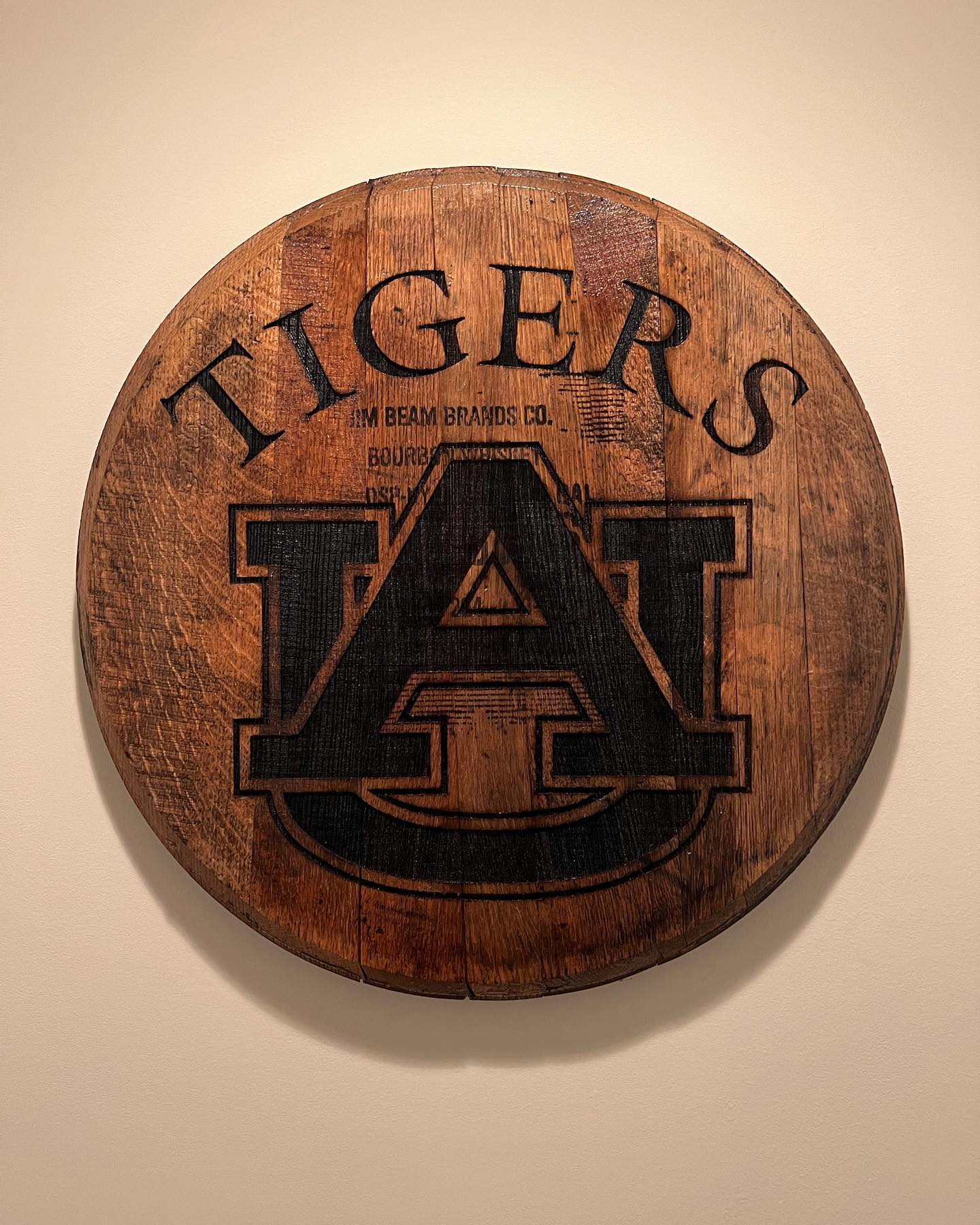 Auburn Tigers Bourbon Barrel Head